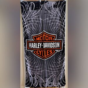 Harley-Davidson Black and Gray Towel